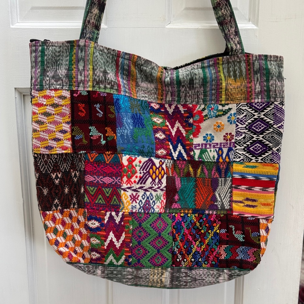 Guatemala Huipil Patchwork Tote Bag